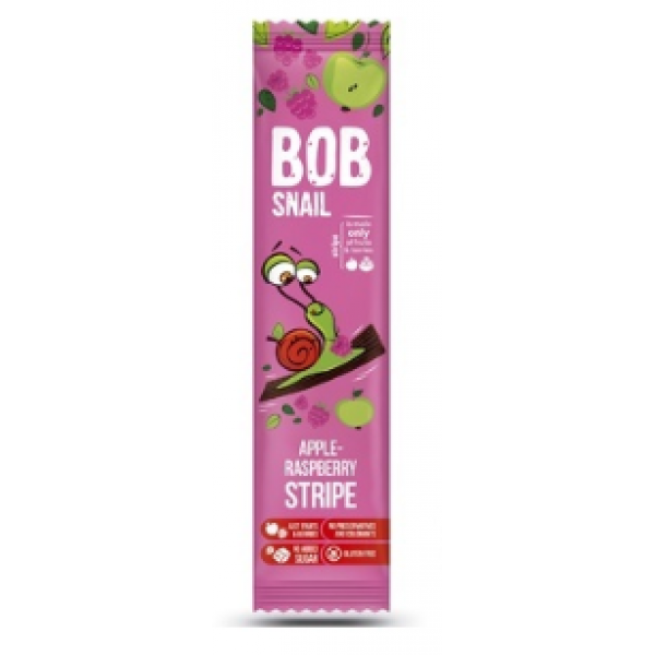 Натуральні цукерки Bob Snail яблучно-малинові 14г Натуральні цукерки Bob Snail яблучно-малинові 14г